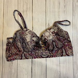 NWT Cacique Swim Lightly Lined Balconette Top 42C